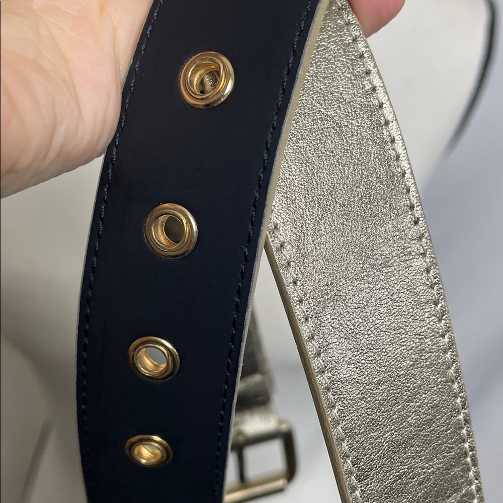 Burberry Metallic Belt London 36 90 made Italy leather - Picture 12 of 14